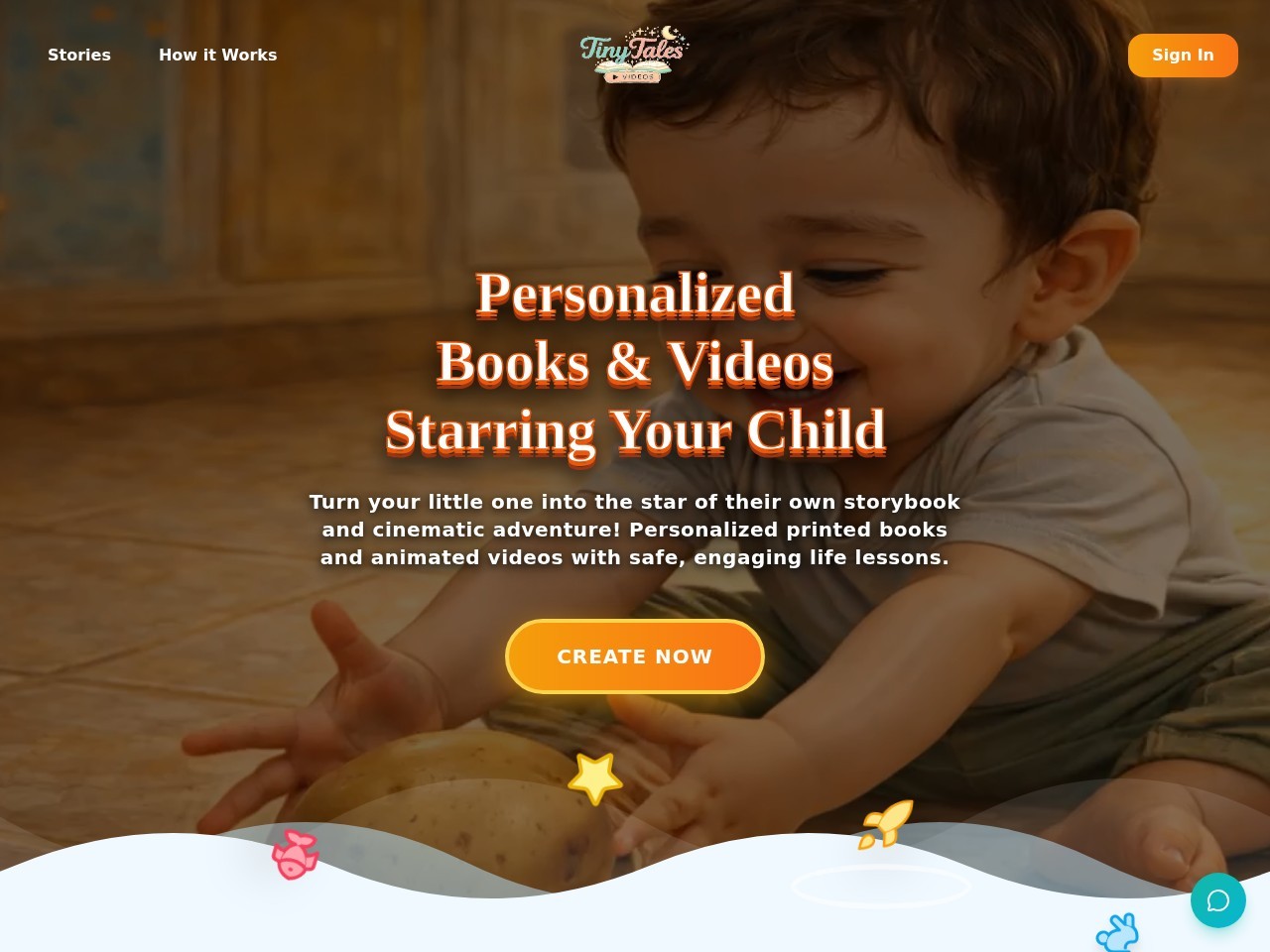 AI Personalised Kids Video Platform, AI product case study website preview